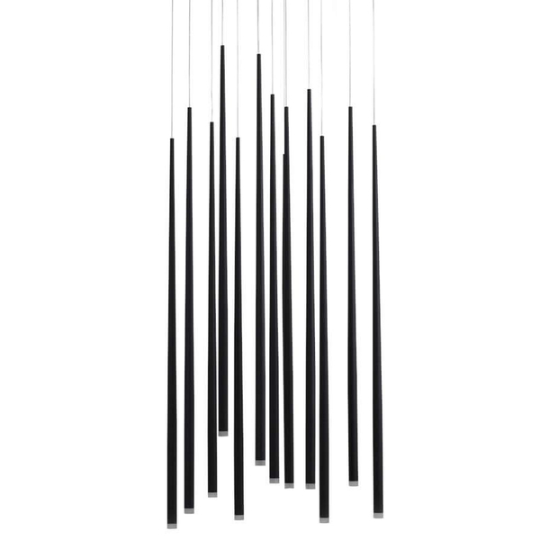 Wisząca lampa nowoczesna Louise tuby LED 36W 3000K czarna