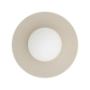 Ścienna lampa okrągła SATURN biała beżowa kulista 1xG9 szklana do salonu 12595