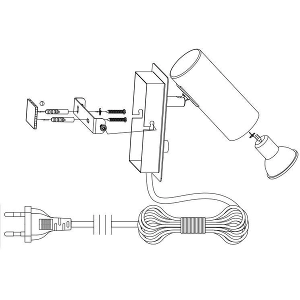 Regulowana LAMPA ścienna BARCELONA 107345 Markslojd metalowa OPRAWA kinkiet tuba industrialna czarna