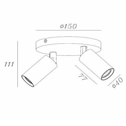 Regulowana lampa sufitowa RITMO 09942/12/30 tuby metalowe czarne