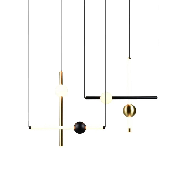 Designerska lampa wisząca Melita 331510680 LED 21W 2300-4000K czarny złoty