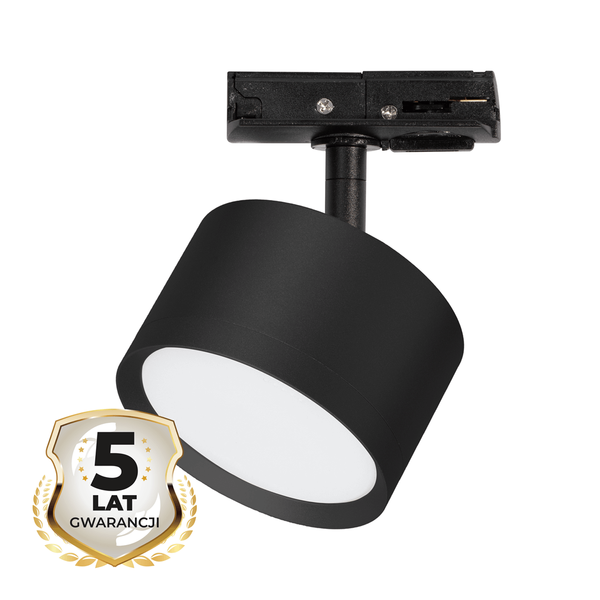 Sufitowa lampa do szyny 1-fazowej Cyklop ML1197 okrągła czarny