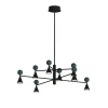Żyrandol stożkowy BINGO czarny P0684 1xLED 57W 3000K trawertyn kule
