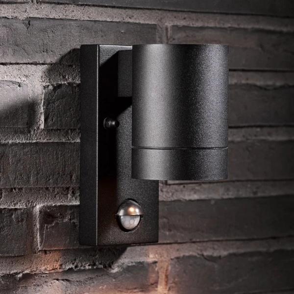 Kinkiet elewacyjny z czujnikiem Tin 21509103 Nordlux downlight IP54 czarny