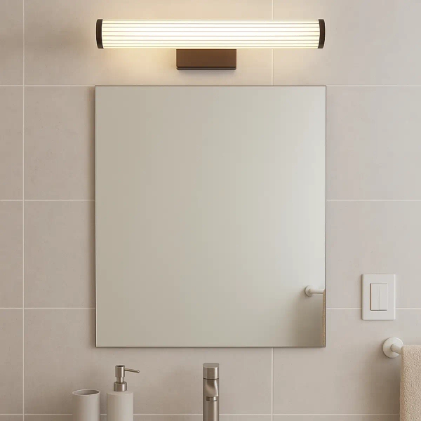 Nowoczesny kinkiet VENA LP-1010/1W-45 CF LED 8W CCT IP44 brązowy