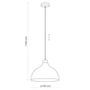 Rustykalna lampa wisząca Cap 2071 TK Lighting kopuła drewniana czarna