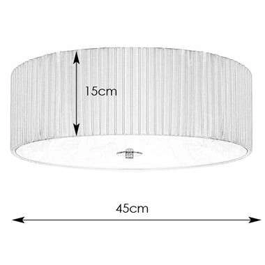 Abażurowa LAMPA sufitowa JACKIE 107862 Markslojd okrągła OPRAWA plisowany plafon natynkowy biały