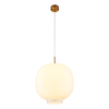 Zwisowa lampa sypialniana Boni ST-9960P/L white szklana kula nad stół biała