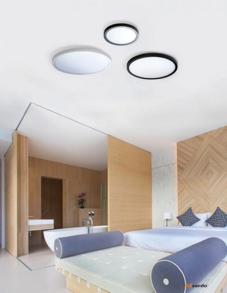 Metalowy plafon ledowy Malta 42W do przedpokoju biały