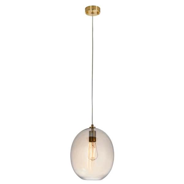 Szklana wisząca lampa L&-1106678 nad wyspę mosiądz przezroczysta