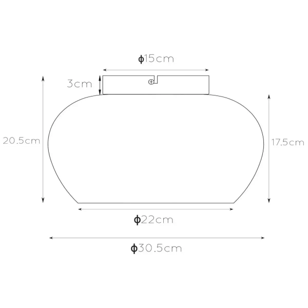 Sufitowa lampa loft Judi 45177/30/65 Lucide do sypialni przydymiona czarna