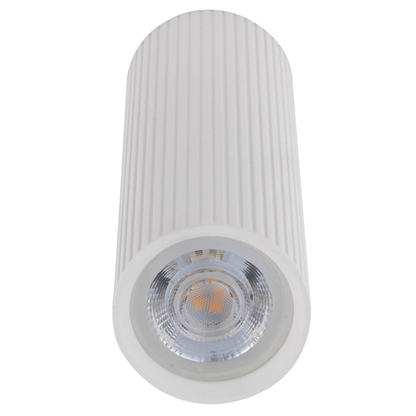 Sufitowa lampa do biura Tune 10025 rurka punktowa metalowa biała