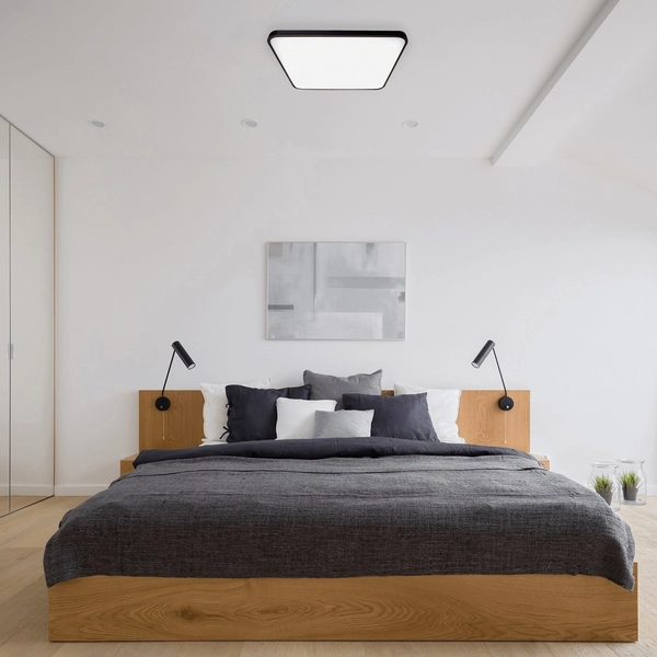 Czarny plafon kuchenny Fabio LED 23W 4000K lampa kwadratowa