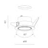 Sufitowe oczko wpustowe białe PUTT LED 8,5W 3000K IP54 do łazienki 38047-M930-WW-00-13
