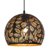 LAMPA wisząca MANORCA 2276 Rabalux orientalna OPRAWA zwis kula ball liście czarny złoty