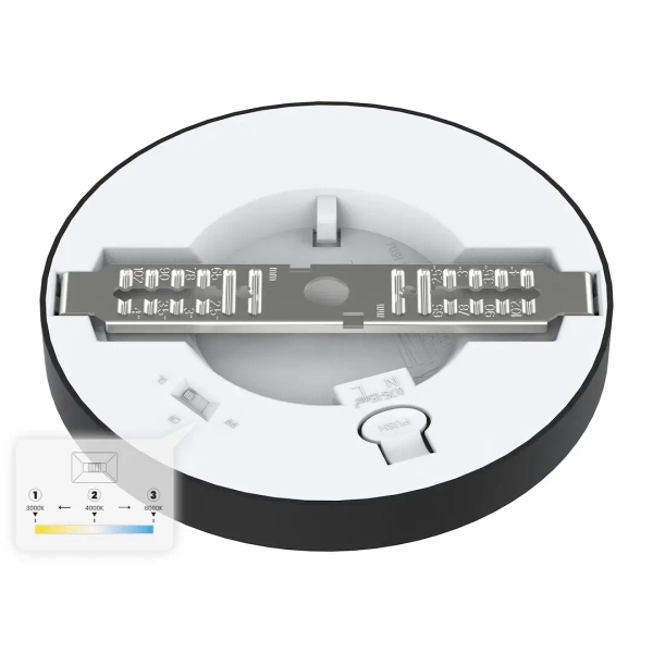 Ledowy plafon do salonu Evora ML1789 LED 6W 3CCT okrągły czarny