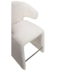 Nowoczesne krzesło EDRA MM001501100362 beżowe tapicerowane tkanina 52cm