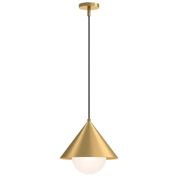 Stożkowa wisząca lampa Remyck ALM-REMYCK-P-GD metalowa złota