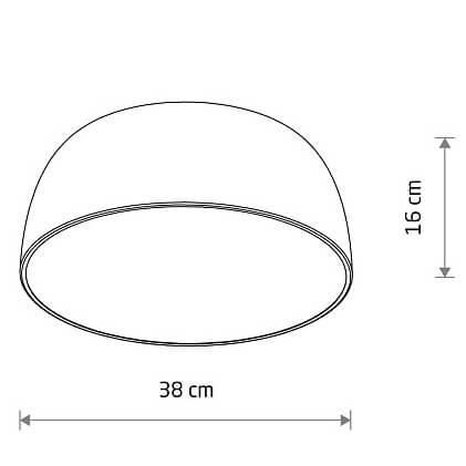 Plafon kuchenny kopuła Satellite 8013 Nowodvorski metalowy biały