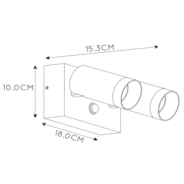 Kinkiet ścienny ruchomy TAYLOR 09831/02/31 Lucide IP54 ściemniany biały