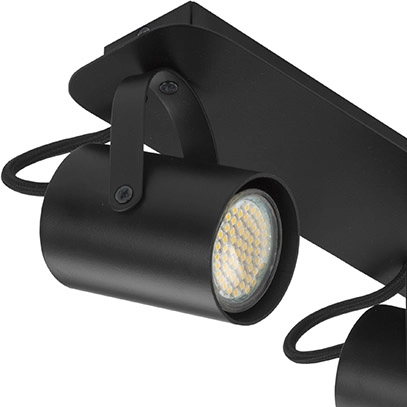 Plafon LAMPA sufitowa KAMERA 32557 Sigma regulowana OPRAWA tuby metalowe reflektorki listwa czarna