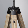 Podłogowa lampa Retro ABR-RRV-C-E27 Abruzzo reflektor drewniany czarny