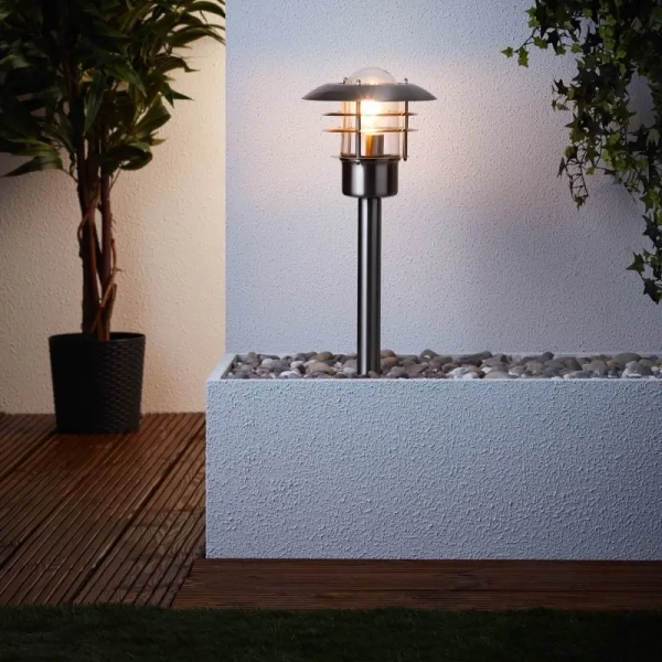 Metalowy słupek do ogrodu Terrence 45784/82 IP44 srebrny