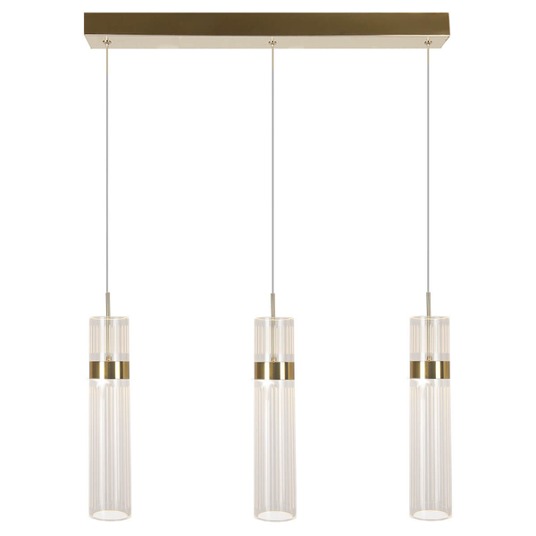 Zwisająca lampa Ambiente LP-1510/3L GD LED 18W 3000-6000K na listwie złota