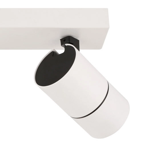 Plafon LAMPA sufitowa LACONI SPL-2813-2B-WH Italux metalowa OPRAWA regulowane reflektorki na listwie białe czarne