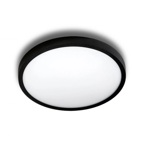 Okrągła lampa sufitowa Malta LED 24W czarny plafon nad łóżko