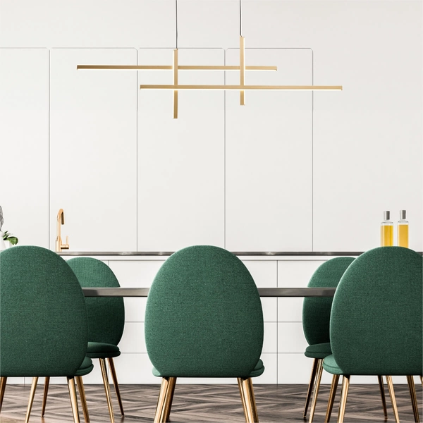 Ledowa Lampa wisząca nad stół Edge 22008P-BK/GD 42W 3000-6000K złota czarna