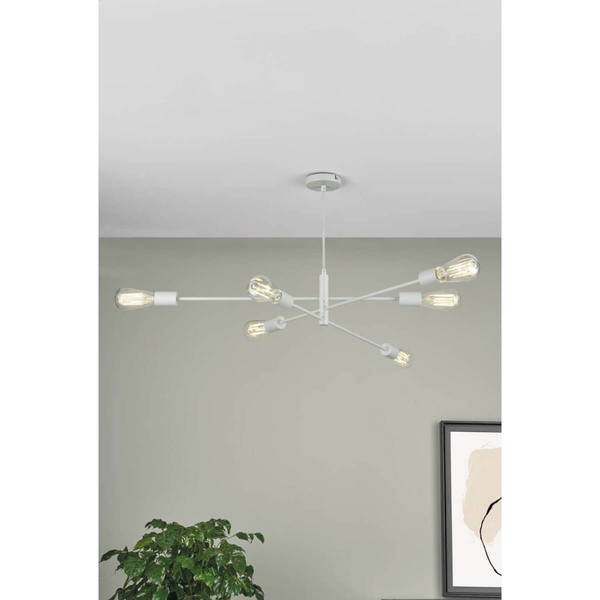 Salonowa lampa wisząca Alana ALA0639 Dar Lighting szara przezroczysta