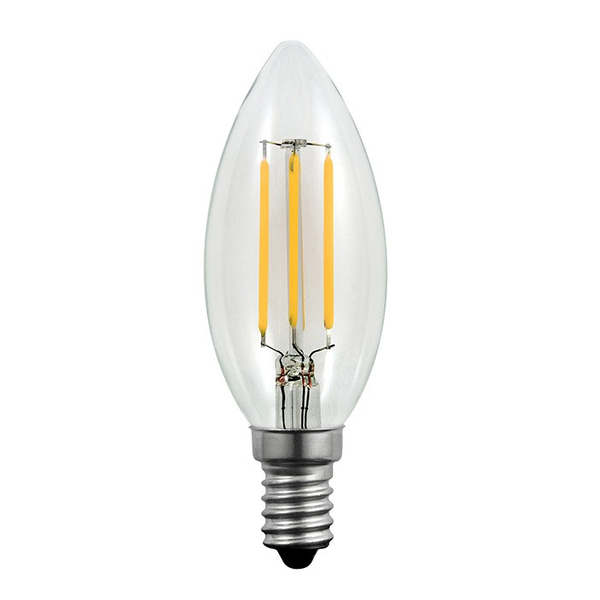 Industrialna żarówka świecznikowa 305107 Polux B35 LED 4W E14 płomykowa 400lm 230V biała ciepła