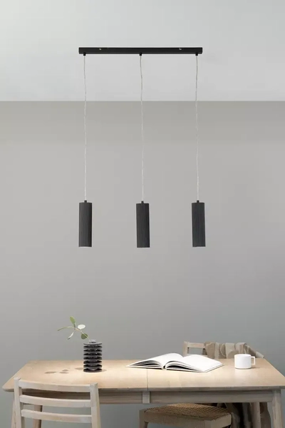 Wisząca lampa kuchenna Costilla nad wyspę szary zwis