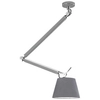 Kierunkowa lampa wisząca zestaw Zyta AZ2298+AZ2601 nad stół aluminium szara