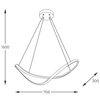 Lampa wisząca nad stół Erda 19600P-BK LED 45W 3000-6000K do salonu czarna