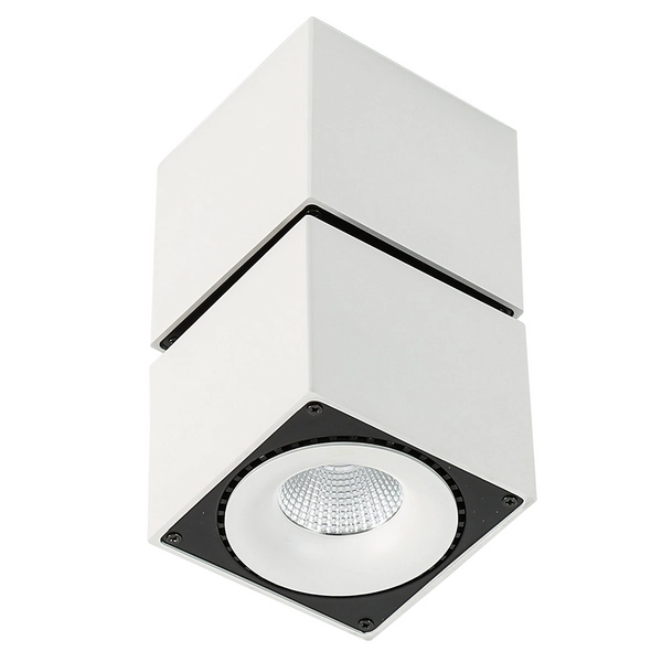 Spot LAMPA sufitowa SEVILLA SQUARE CEILING SLC7562/28W 4000K WH+BL Italux regulowana OPRAWA LED 28W reflektorek biały czarny