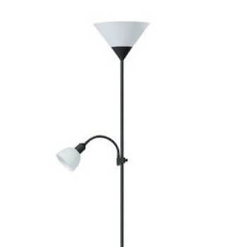 Salonowa lampa stojąca ACTION 4062 metalowa biała czarna