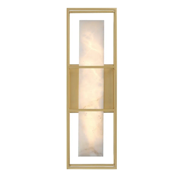 Lampa ścienna QN-BLAKLEY-M-BG LED 13W 3000K IP44 prostokąt złoty