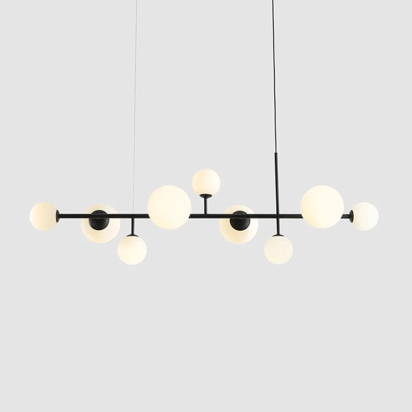 Loftowa lampa wisząca Dione 1092N1 nad wyspę czarna biała