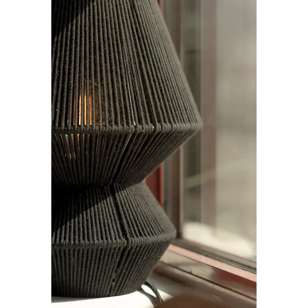Lampa stołowa Razzo 108819 bawełniana boho metalowa czarna