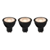 Zestaw 3 szt. żarówki 49010/15/30 GU10 LED 5W 2200-2700K 350LM czarne