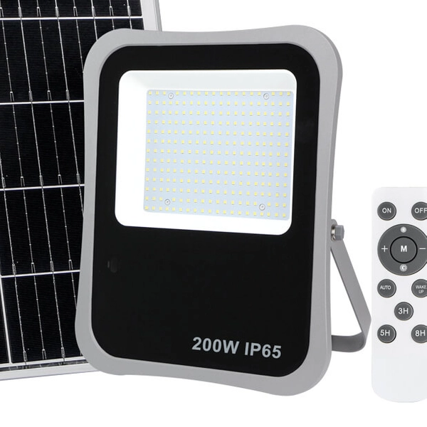 Ogrodowa lampa solarna Bares SLR-73142-200W Italux LED 200W 4000K IP65 szary