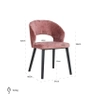 Krzesło szenilowe z oparciami Savoy S4560 ROSE CHENILLE Richmond Interiors gustowne różowe