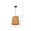 Wiklinowa lampa wisząca Vimini boho do jadalni ekologiczna