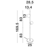 Podłogowa lampa do salonu Abala LE43312 LED 16W 3000K szklana biała czarna
