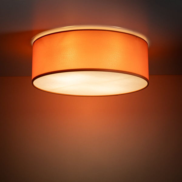 Okrągła lampa nasufitowa Nicola 10153 owalna biała pomarańczowa