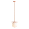 Wisząca lampa do salonu Loop 1125G11_L Aldex szklana kula koralowy