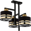 LAMPA sufitowa PRO 32147 Sigma abażurowa OPRAWA czarna złota
