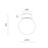 Ścienna lampa biała czarna do łazienki MODERN BALL LED 9W 3000K kulista sufitowa 47000-M930-PW-00-12